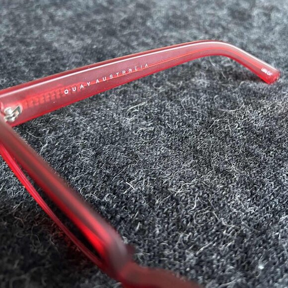 Quay Australia Translucent Red Iconic & Bold Rizzo Cat-Eye Sunglasses - OS - Picture 8 of 10